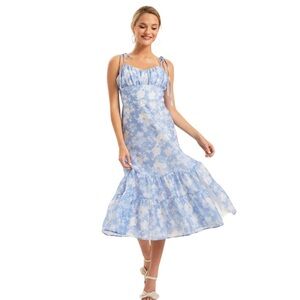 Altar’d State Esther Floral Midi Dress Medium #0022